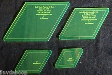 QUILTING Lot 4 Diamond Templates Hard to find/ Woodworking Design Craft Pattern