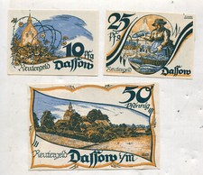 Pieniądze awaryjne: Dassow Meklemburgia 3 sztuki (535)