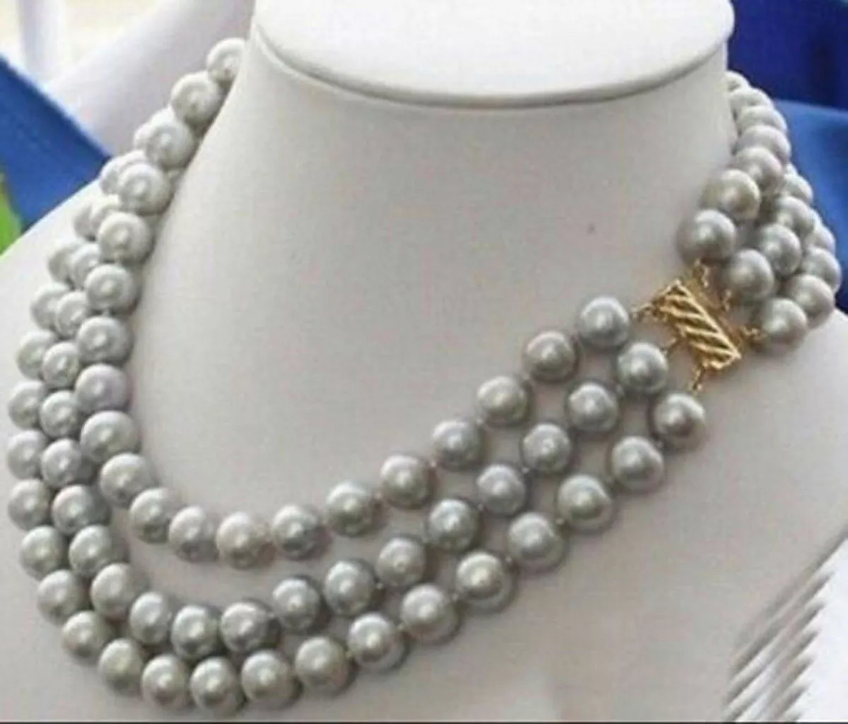 Gray freshwater pearl necklace outlet