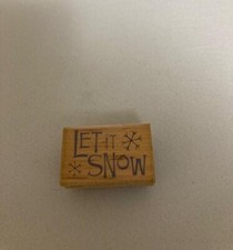 Stampabilities - Rubber Stamp - Let it Snow with Snowflakes -  ER 1054 -