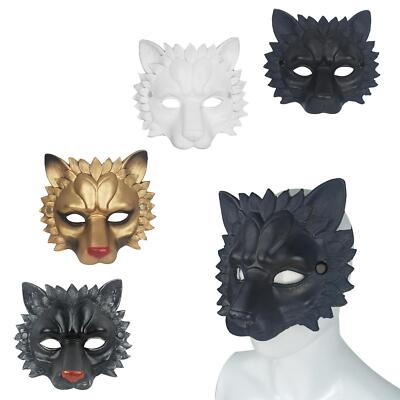 Löwen Maske halbes Gesicht PU Schaum Neuheit für Halloween Erwachsene Karneval Party