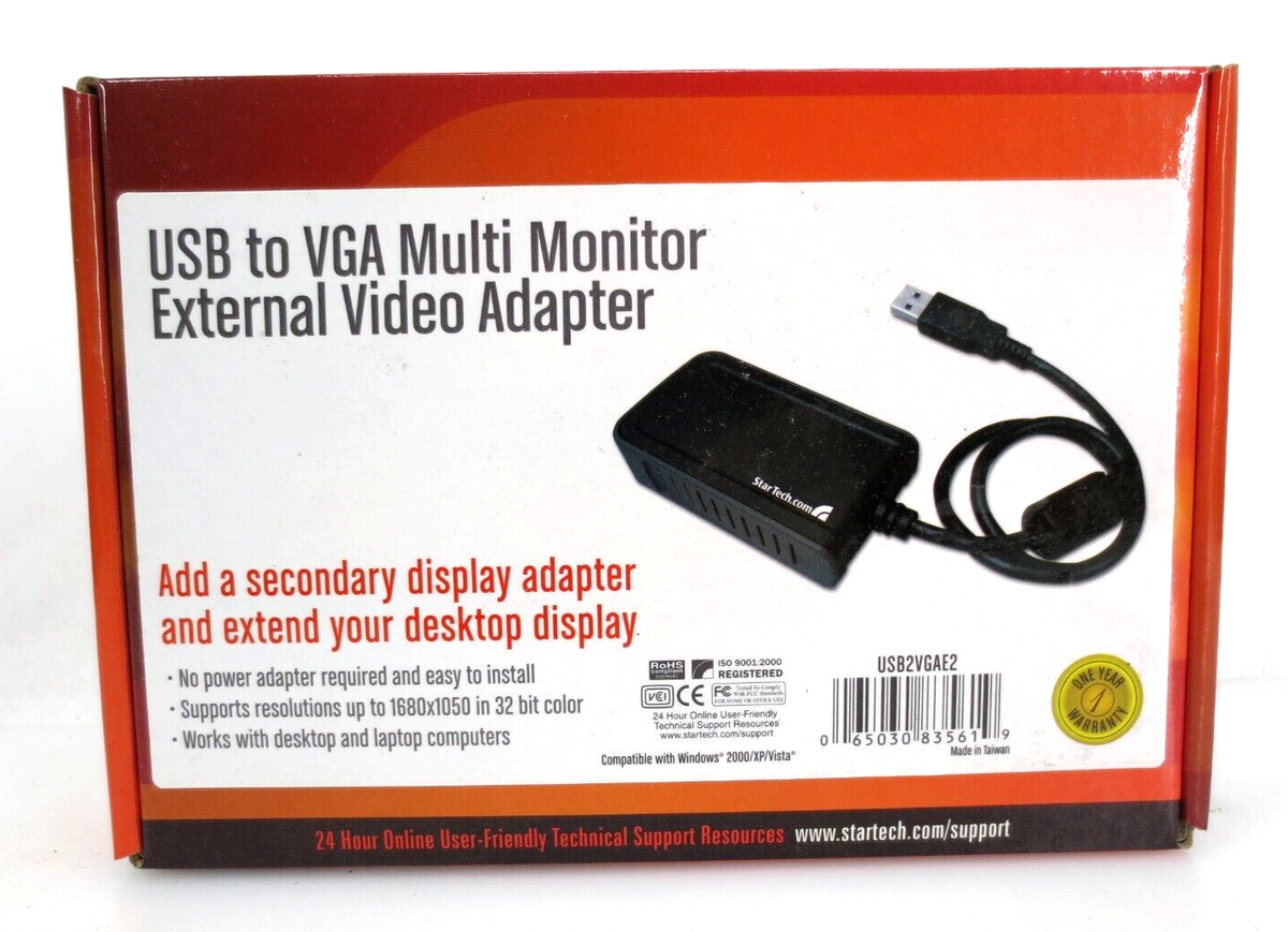 Monitor External Startech Usb2vgae2 StarTech USB To VGA Multi