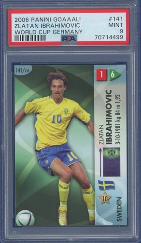 2006 Panini Goaaal World Cup #141 Zlatan Ibrahimovic PSA 9 Sweden