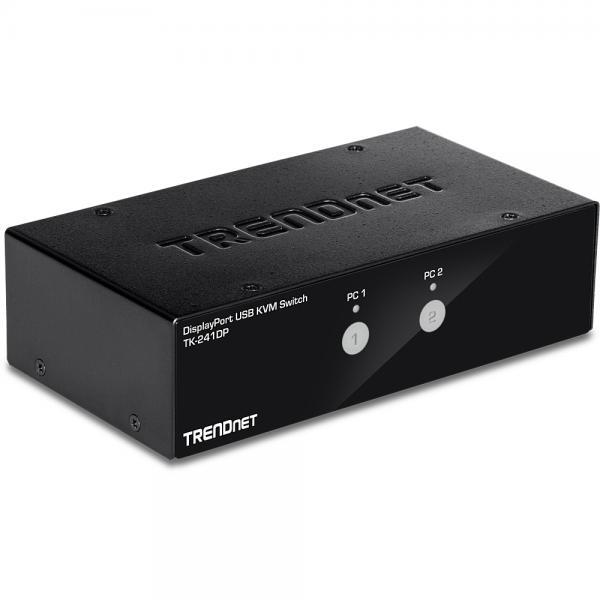 Trendnet TK-241DP switch per keyboard-video-mouse [kvm] Nero (TRENDnet TK-241DP