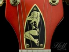 "Pin-Up" 100% Brass Truss Rod Cover (GOLD). Fits most Gretsch® style guitars.