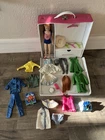 Vintage 1963 Skipper Barbie doll & case with several outfits and accessories