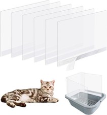 6 Pcs Cat Litter Box Splash Guard Pee Shields - Anti-Splashing Large, 6 PCS