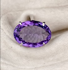 Natural Amethyst Oval Cut Ring 925 Sterling Silver Gift