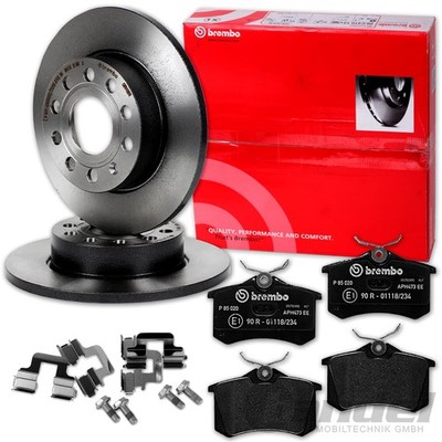brembo BREMSSCHEIBEN 253mm + BELÄGE HINTEN für SKODA OCTAVIA 5E ab Modell 2018