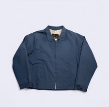Vintage Sears Sportswear Perma Press Harrington Flannel Lined Jacket (42) Navy