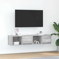 Tv-Schr?Nke 2 Stk. Grau Sonoma 60X31X25,5 Cm Holzwerkstoff