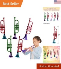 Vibrant 13-Inch Metallic Trumpets - Noise Makers for Birthday Parties Events