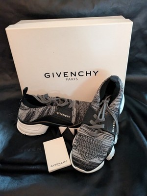 Givenchy Jaw Basse Basket  Knit Low Top Sneakers Black White Box UK 42 US 9