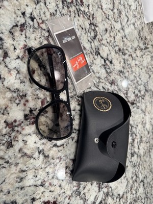 Ray-Ban RB4162 601/32 Black Aviator Sunglasses Gradient Gray Lightweight Plastic