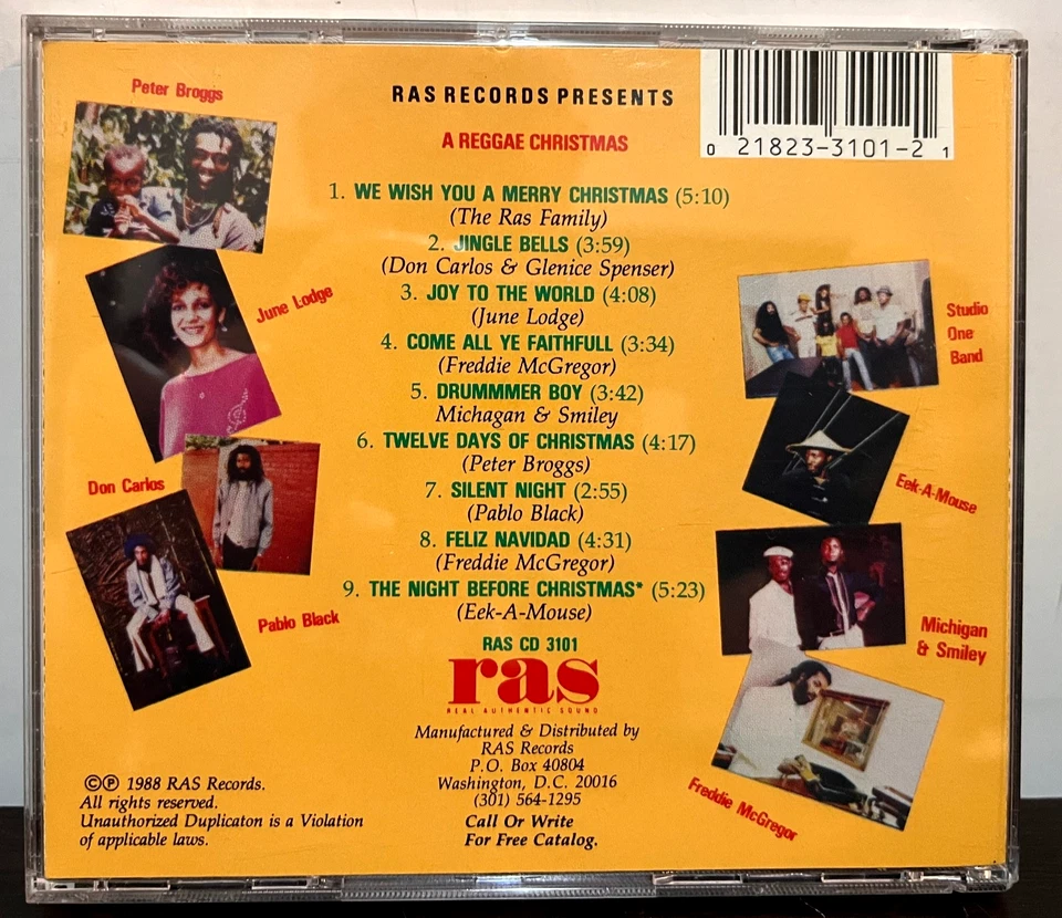 A REGGAE CHRISTMAS - 1988 Compilation - Compact Disc CD - EX Cond. - Image 2 of 3