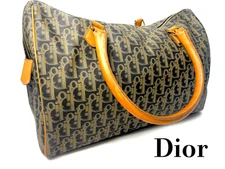 Dior Boston Bag Trotter PVC vintage Authentic