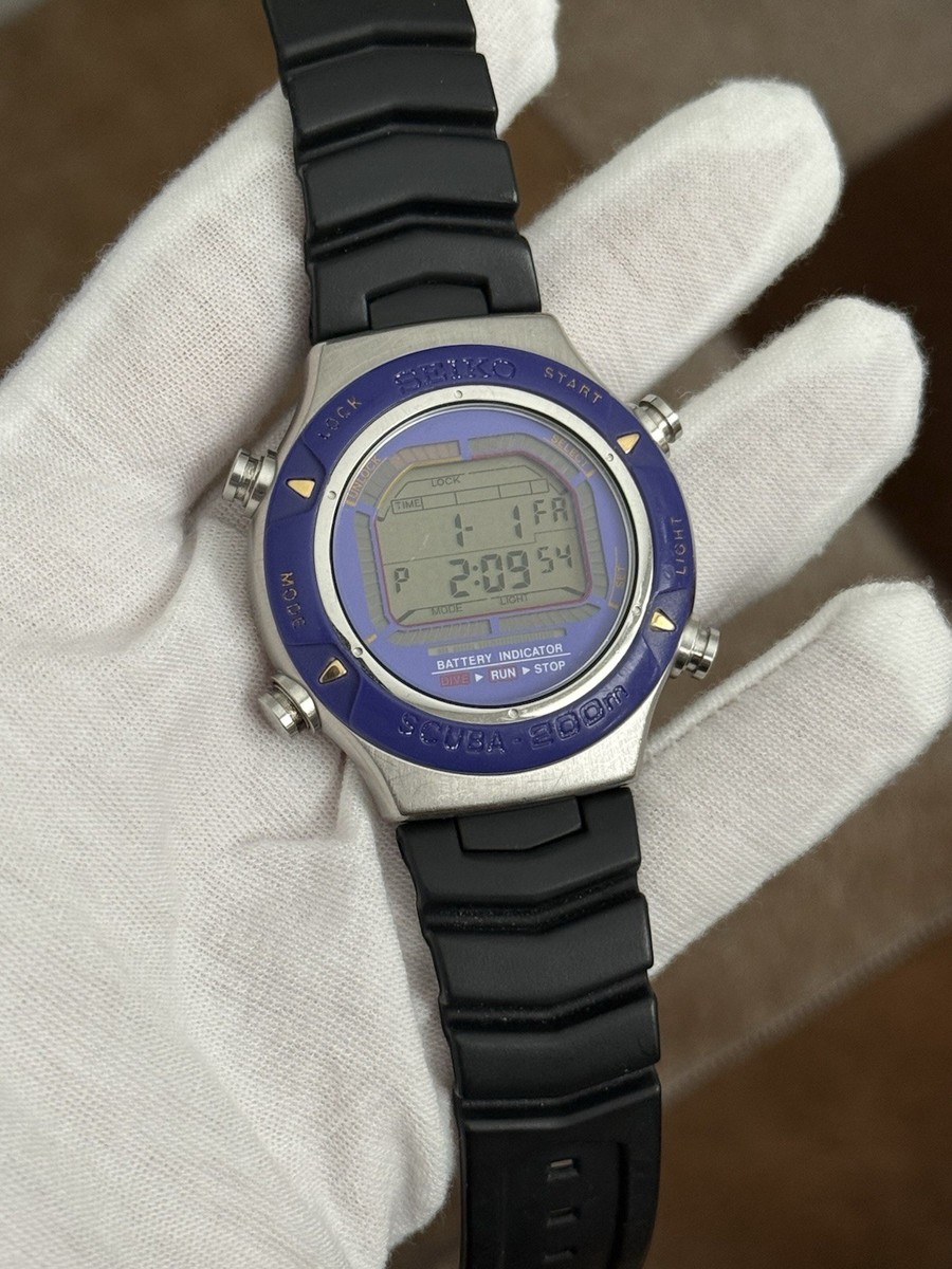 Rare Vintage Seiko Scuba S800-0010 Men's Digital Diver Sports