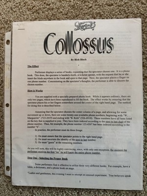 Collosus by Collectors Workshop: Phone Book Test in EXCELLENT CONDITION!!!!!!!!!