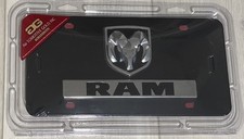Dodge Ram 3d Raised Logo License Plate Tag Stainless Steel Black Automotive Dodge Ram 3d Raised Logo License Plate Tag Stainless Steel Black Automotive