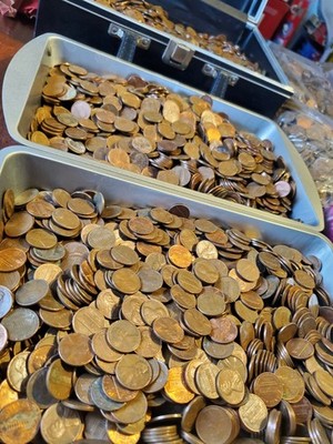 5LBS- LINCOLN MEMORIAL PENNIES- 95% COPPER