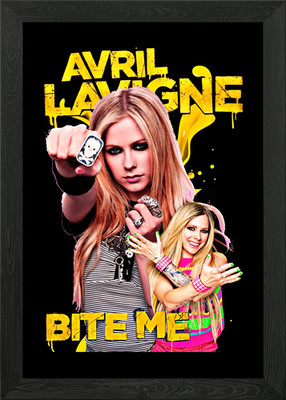 Avril Lavigne Bite Me Poster Gerahmtes Wandbild Poster Leinwanddruck Bild