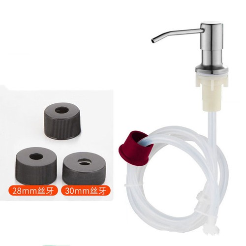 DIY Stainless Steel Sink Soap Dispenser Kitchen Hand Liquid Pump Bottle Tube Kit - Picture 13 of 14
