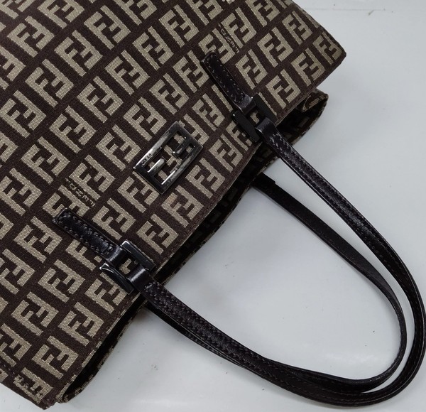 FENDI logo FENDI ZUCCHINI ZUCCA Handbag AUTHENTIC amazing condition 