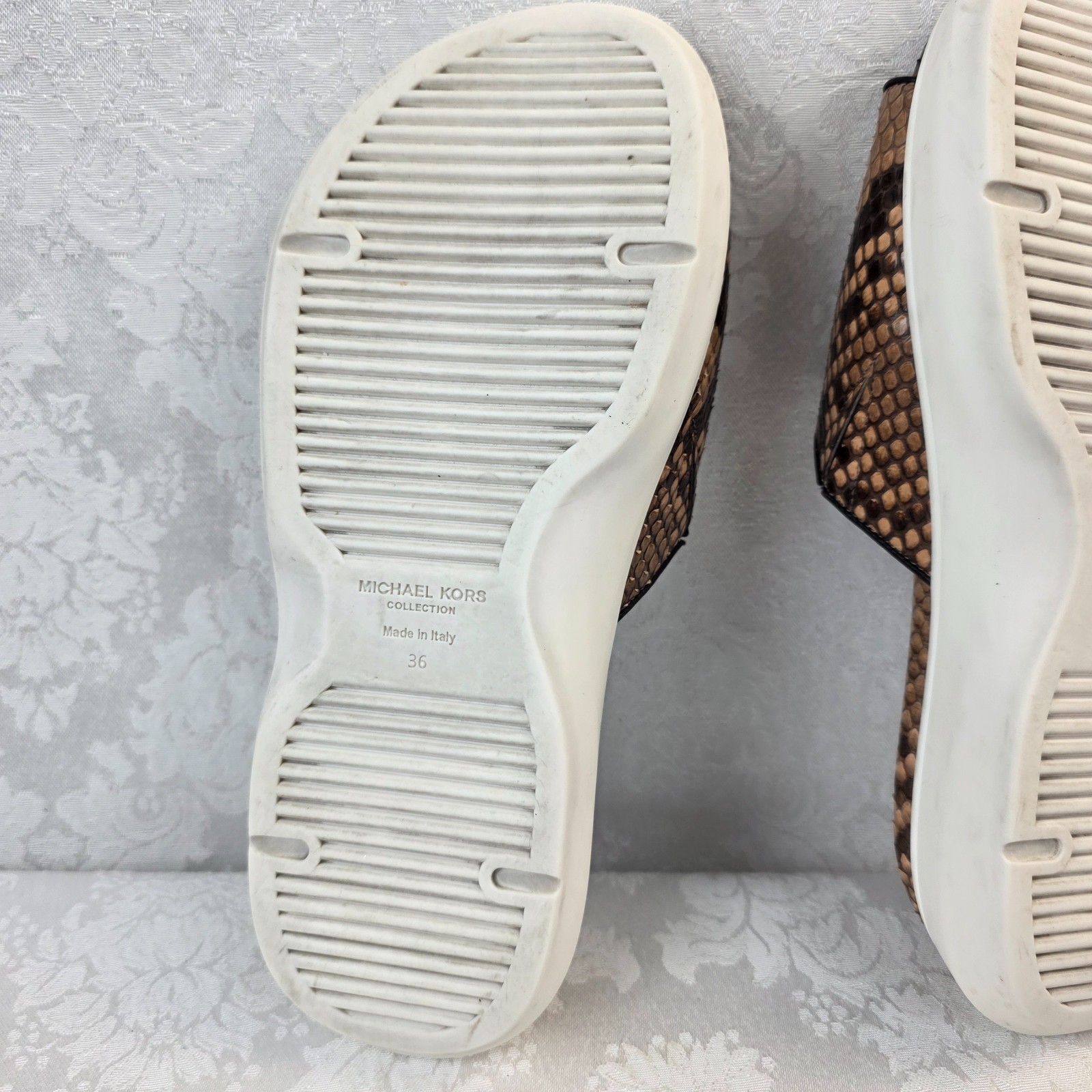 Michael Kors Genuine Python Slide Sandals Size 36… - image 6