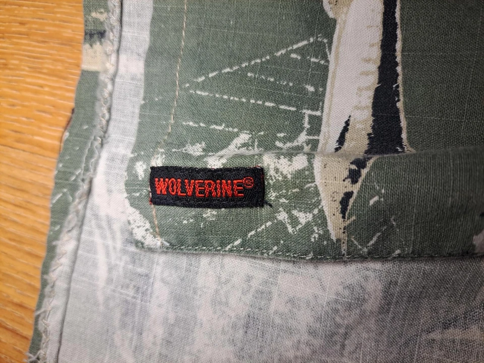 Wolverine Button Down Shirt Mens Small Green Cotton Outdoor - Image 3 of 4