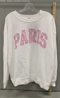 Altar'd State Women's Paris Crewneck Sweatshirt White Coconut Graphic NWT Sz M