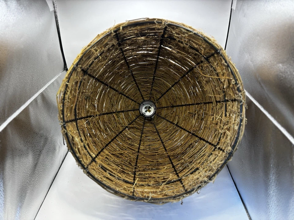 Coastal Boho Chandeliers Woven Pendant Light Fixture Wicker Pendant Rattan - Image 4 of 4