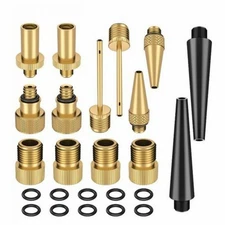 Bicycle Valve SV/AV/DV Copper Adapters With 10 Washers Gaskets Bike Pump Tool