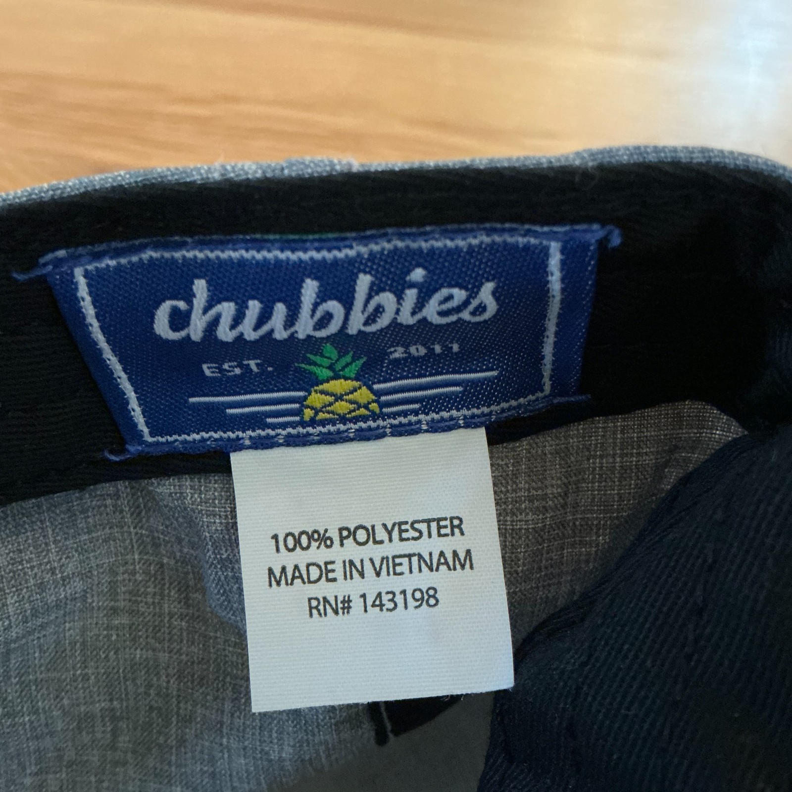 Chubbies Pineapple Logo Hat Gray Chambray Adjusta… - image 5