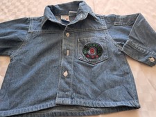 Baby-Club- Jeans- Jacke- Hemd-Leicht- Blau- Größe 68