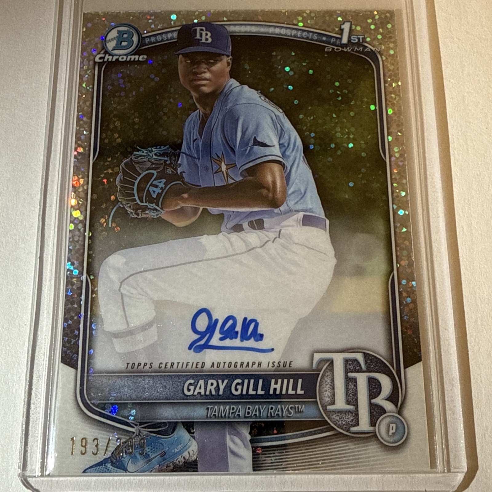 GARY GILL HILL 2025 BOWMAN CHROME 1ST AUTOGRAPH SPECKLE AUTO /299