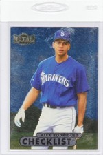 1998 Metal Universe Alex Rodriguez Checklist #219 Seattle Mariners