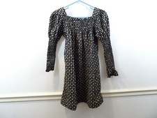 Doen Noir Countryside Paisley Print Smocked Peasant Dress Size XXS Short