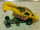 Vintage 1977 Mattel Hot Wheels Firebird Funny Car Yellow Good Year Bell Champion