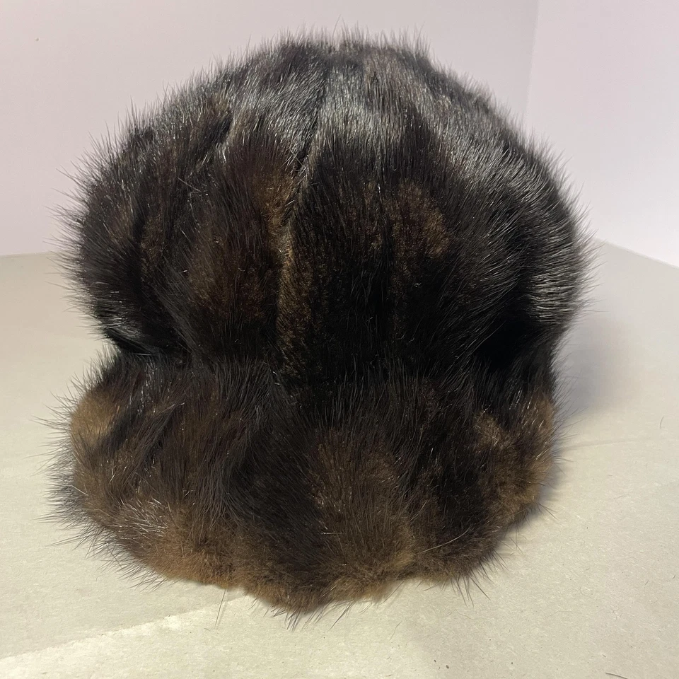 DE COLECCIÓN Sombrero Betmar Cloche Pastillero Piel Visón Marrón Negro Mujer Elegante Forrado Años 60 Foto 2 de 4