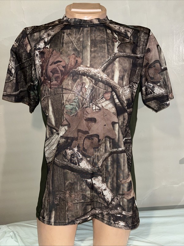 Energy Zone Tree Camo T-Shirt Mens M 38-40 Stretch Polyester Duo Dri Epic Tee