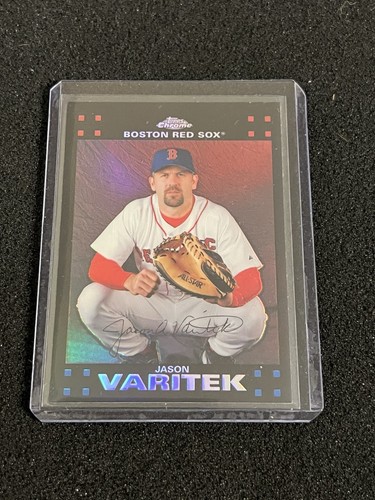 Jason Varitek [Refractor] #9 2007 Topps Chrome card