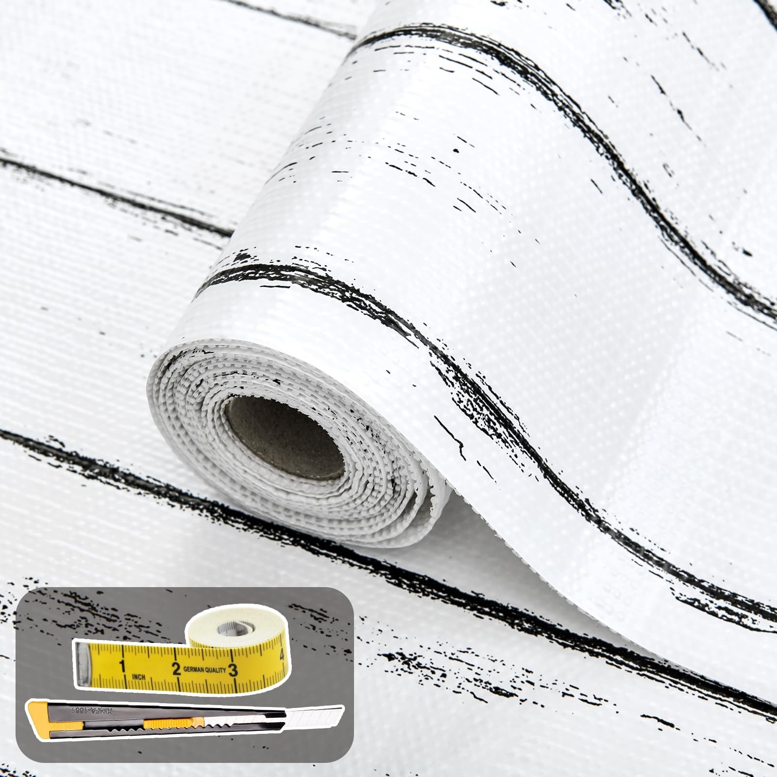 Non-Adhesive 12x20FT White Kitchen Cabinet Shelf Liner