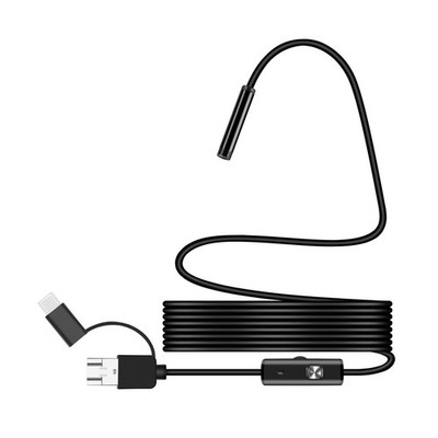 2M Endoscope Borescope 6 LED Inspection Camera for Android Type-C USB Cable 7mm