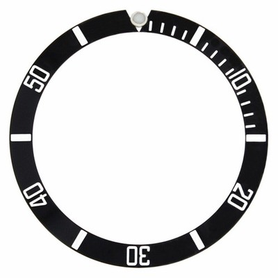 ALUMINUM BEZEL INSERT FOR 20ATOMS MILITAIRE SQUALE 1545 WATCH BLACK