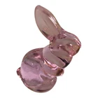 Vintage Fenton Rosaline Pink Glass Bunny Rabbit Figurine #5162 Excellent 2.75”