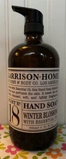 32 oz (GLASS) GARRISON + HOME WINTER BLOSSOM LIQUID HAND SOAP HOME BODY CO wash
