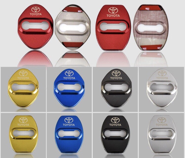 トヨタ CAR LOCK Door Lock Cover 4pcs Car Sticker Toyota Rav4 Corolla Auris Yaris