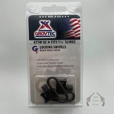 Grovtec 1.25" Loop Locking Swivel Pair Black Oxide - GTSW02