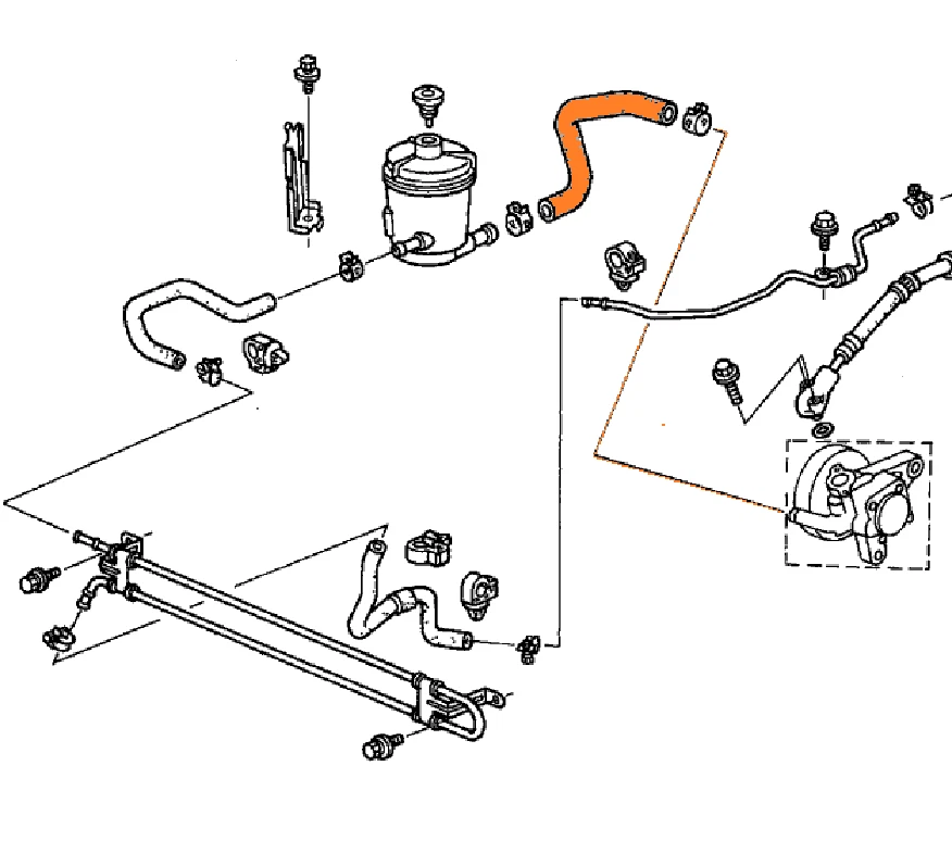 Genuine OEM Power Steering Pump Suction Hose For ACURA TL 1999 2000 2001 Foto 2 de 2