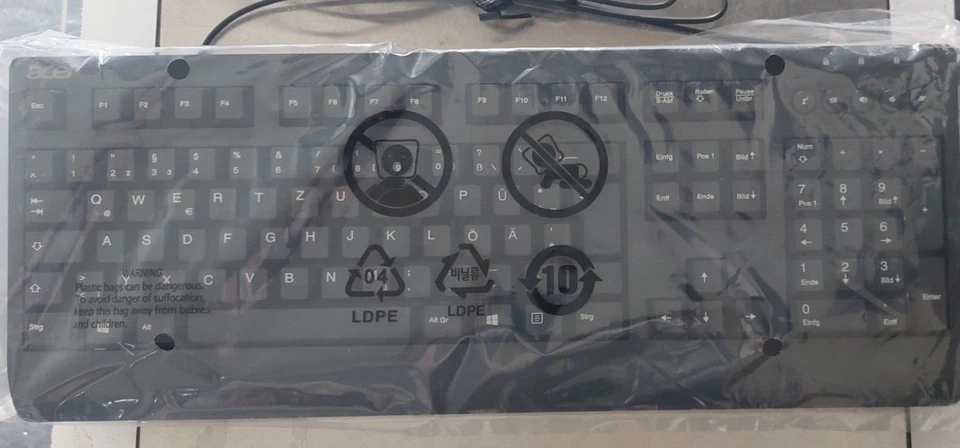 Acer - KB75211 - Tastiera Nero - USB - DKUSB1P060 - Nuovo - Immagine 4 di 4